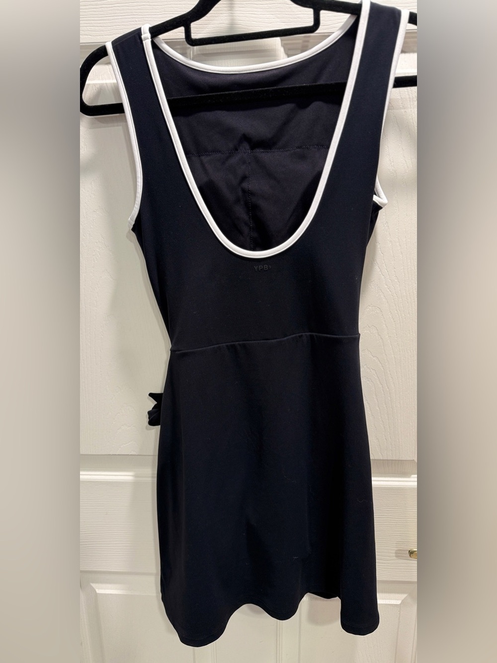 YPB by Abercrombie Black Athletic Wrap Dress with Built-In Shorts & Padded Bra - Picture 4 of 10